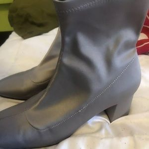 Zara grey satin ankle boots 7 women
